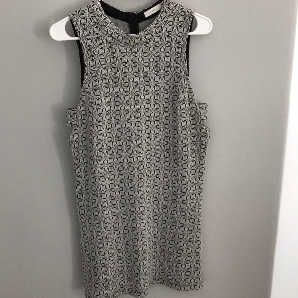 Lush back and stone white dress-small
